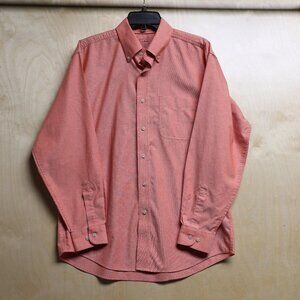 Salmon Color L.L. Bean Traditional Fit Long Sleeve Button Up Mens Sz M Reg